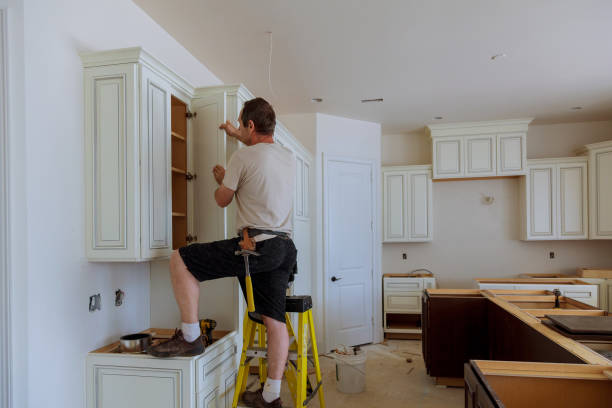 Kitchen island installation in Harleysville by JMT Kitchen Cabinet